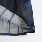 明滅する秋 rectangle blouse #navy brown [TLF-124-sh005-gp]