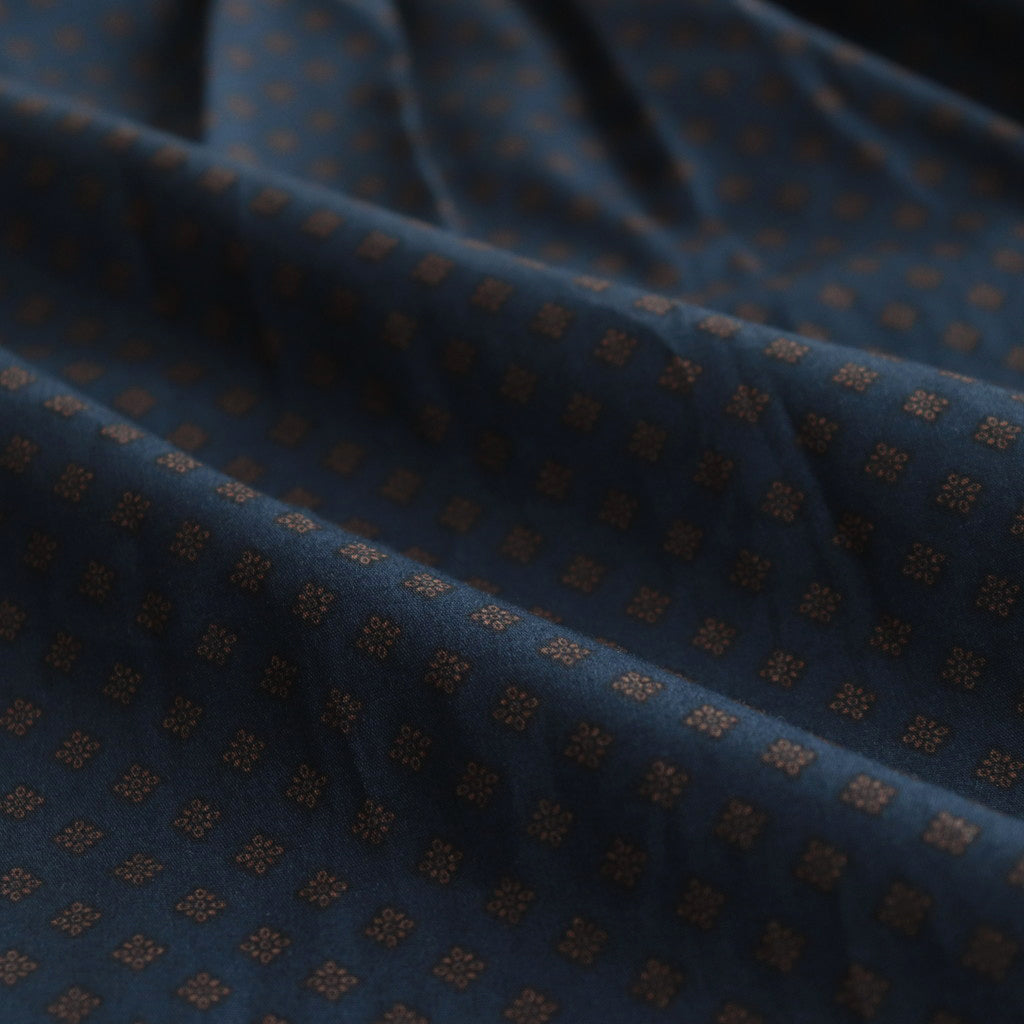 明滅する秋 rectangle blouse #navy brown [TLF-124-sh005-gp]