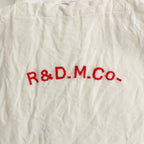 R&amp;D.M.Co- EMBROIDERY TOTE BAG #WHITE × RED [no.6558]