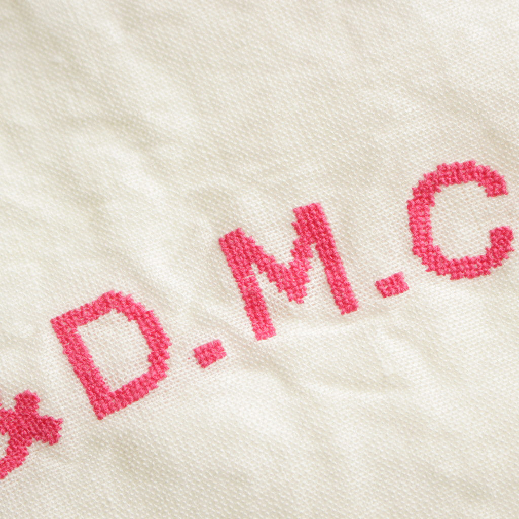 R&D.M.Co- EMBROIDERY TOTE BAG #WHITE × PINK [no.6558]