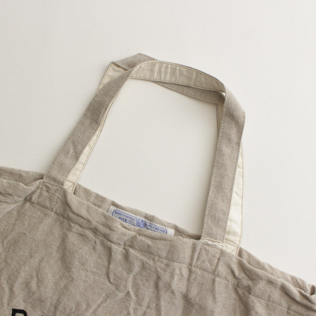 R&D.M.Co- EMBROIDERY TOTE BAG #BEIGE × BLACK [no.6558]