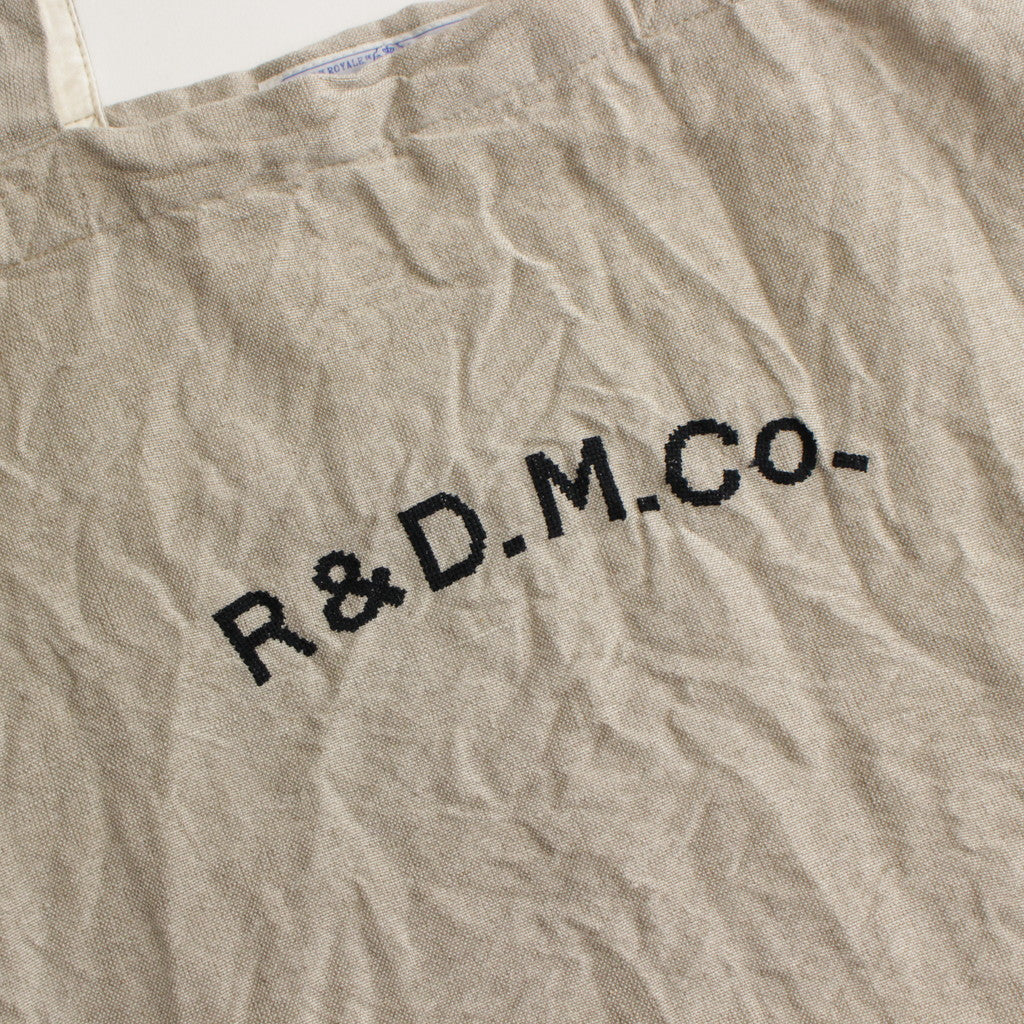 R&amp;D.M.Co- EMBROIDERY TOTE BAG #BEIGE × BLACK [no.6558]