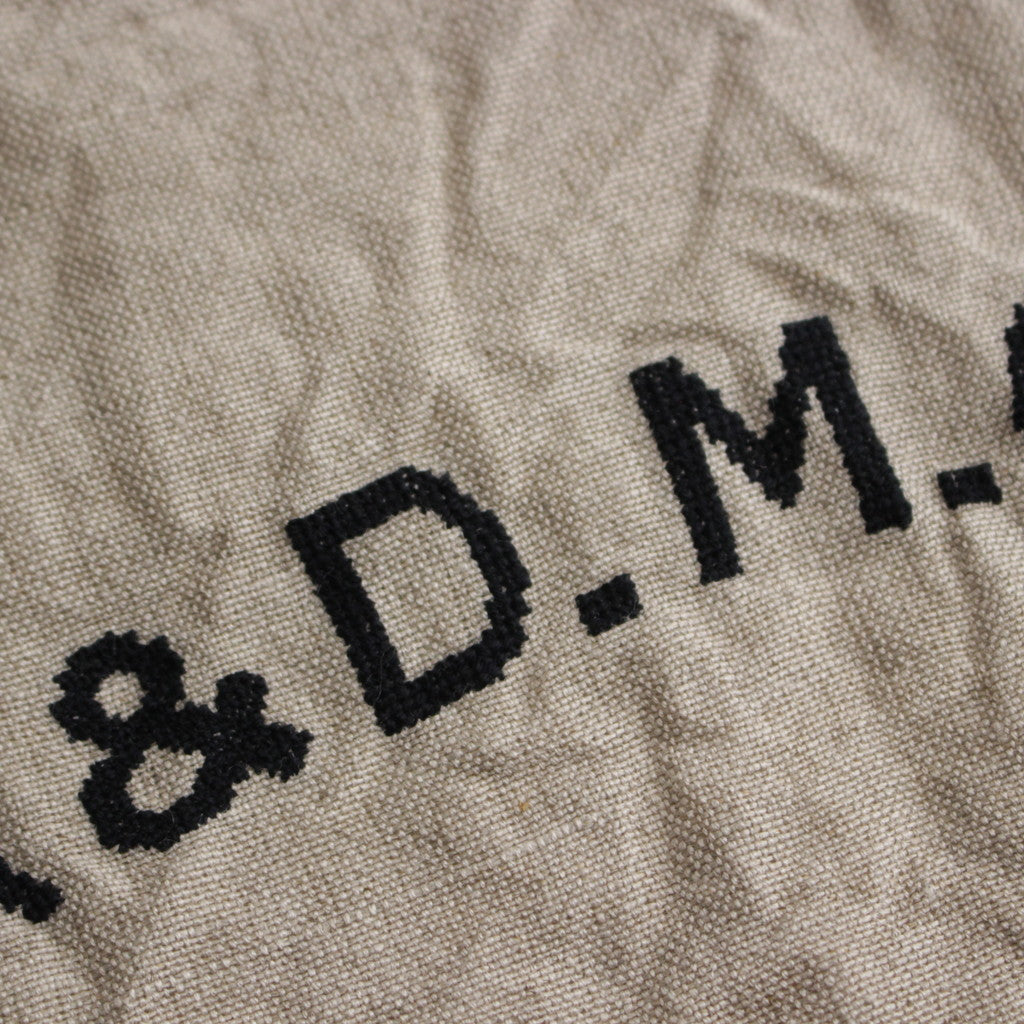 R&amp;D.M.Co- EMBROIDERY TOTE BAG #BEIGE × BLACK [no.6558]