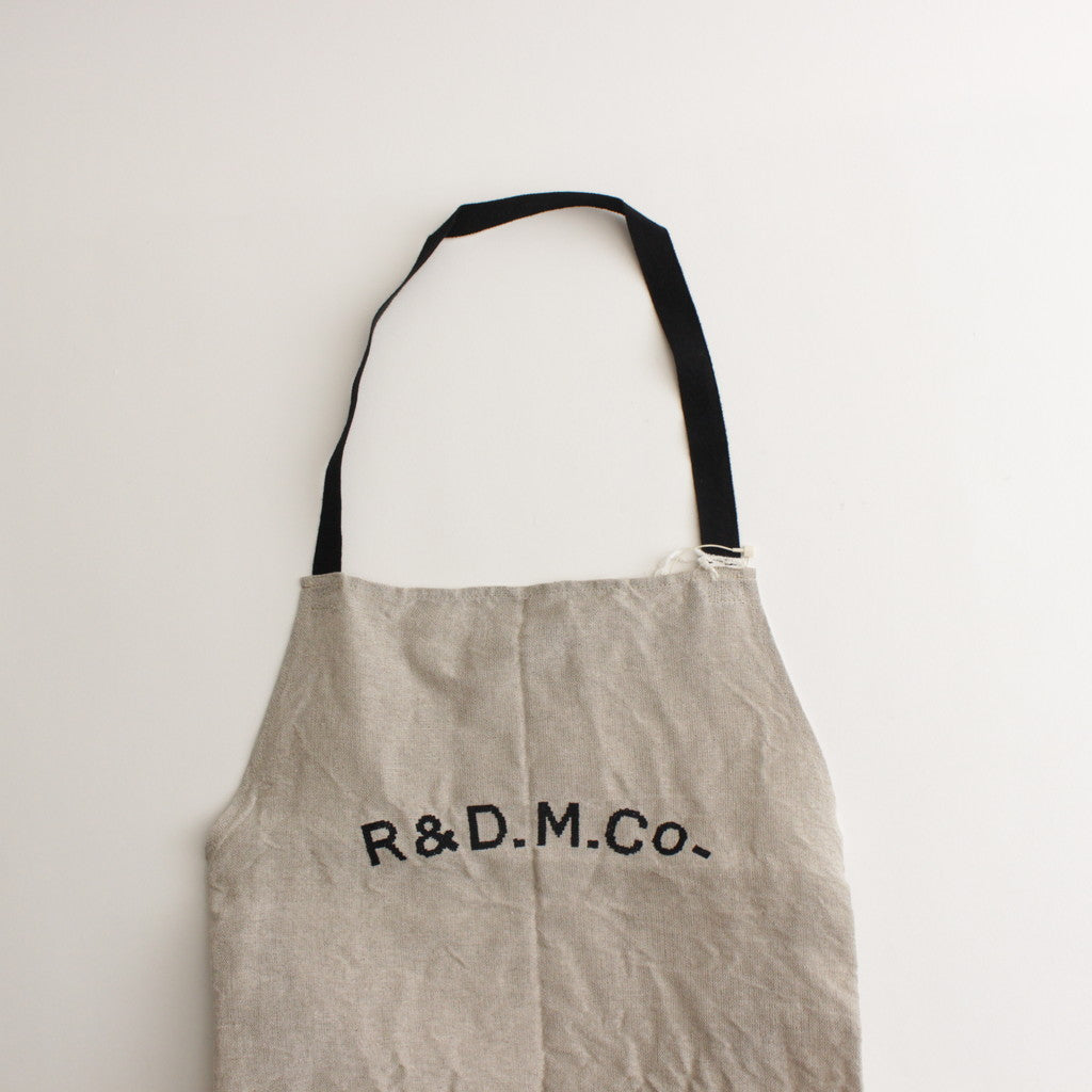 R&D.M.Co- EMBROIDERY APRON #BEIGE × BLACK [no.6559]