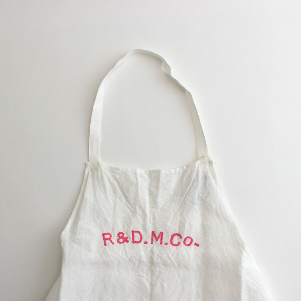 R&D.M.Co- EMBROIDERY APRON #WHITE × PINK [no.6559]