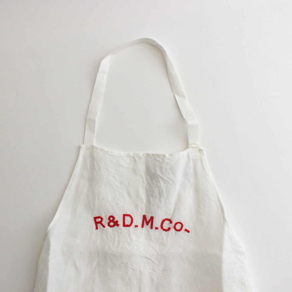 R&D.M.Co- EMBROIDERY APRON #WHITE × RED [no.6559] - DOKODO 三重県