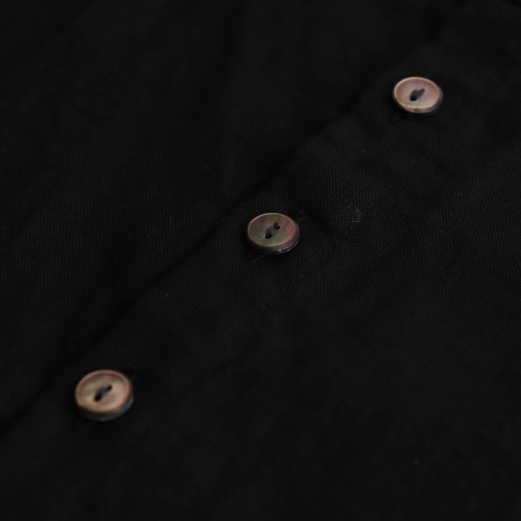 Triple Washer Linen Back Button SH #001 Black [TS220SH081]