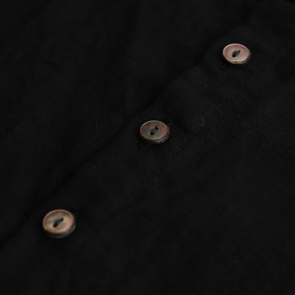 Triple Washer Linen Back Button SH #001 Black [TS220SH081]