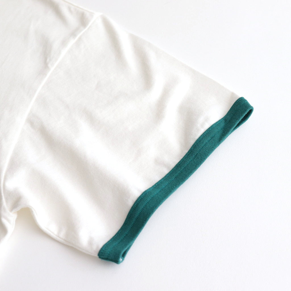 クラシック天竺 バイカラーTシャツ #146 シロ×グリーン