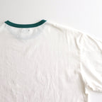 クラシック天竺 バイカラーＴシャツ #146 シロ×グリーン [TS240CT086]