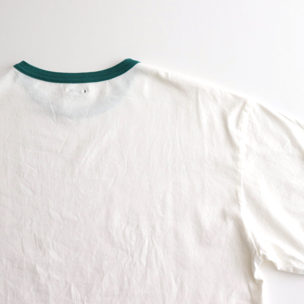 クラシック天竺 バイカラーＴシャツ #146 シロ×グリーン [TS240CT086]