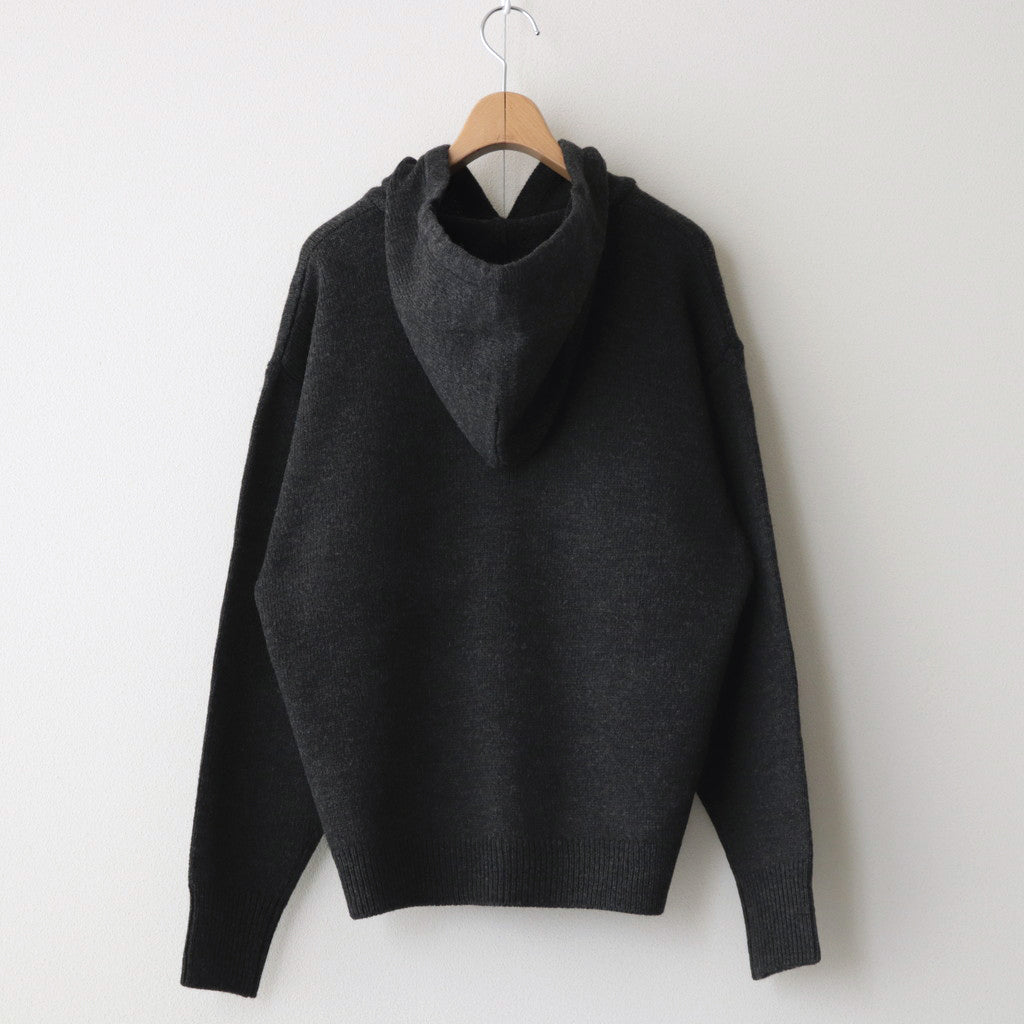 French Merino Hoodie #007 Charcoal [TS233KN070]