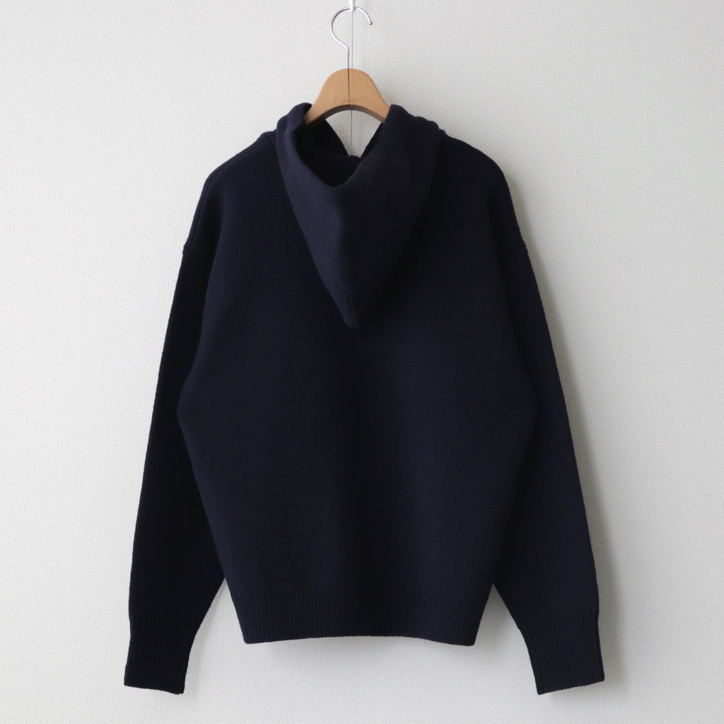 French Merino Hoodie #040 Navy [TS233KN070]