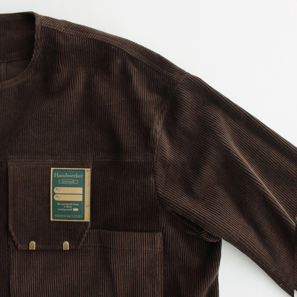 HW no collar coat #Brown [232110]