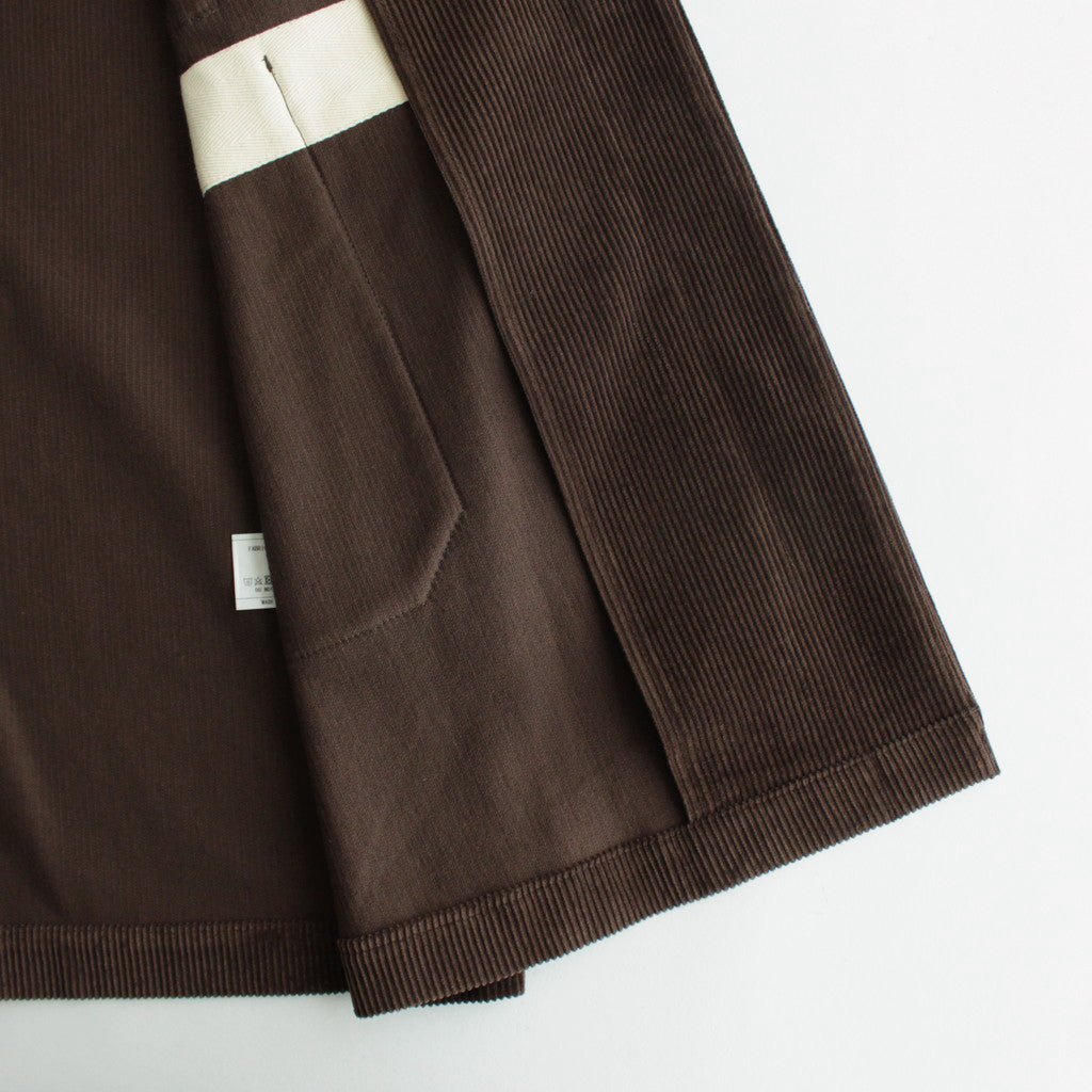 HW no collar coat #Brown [232110]