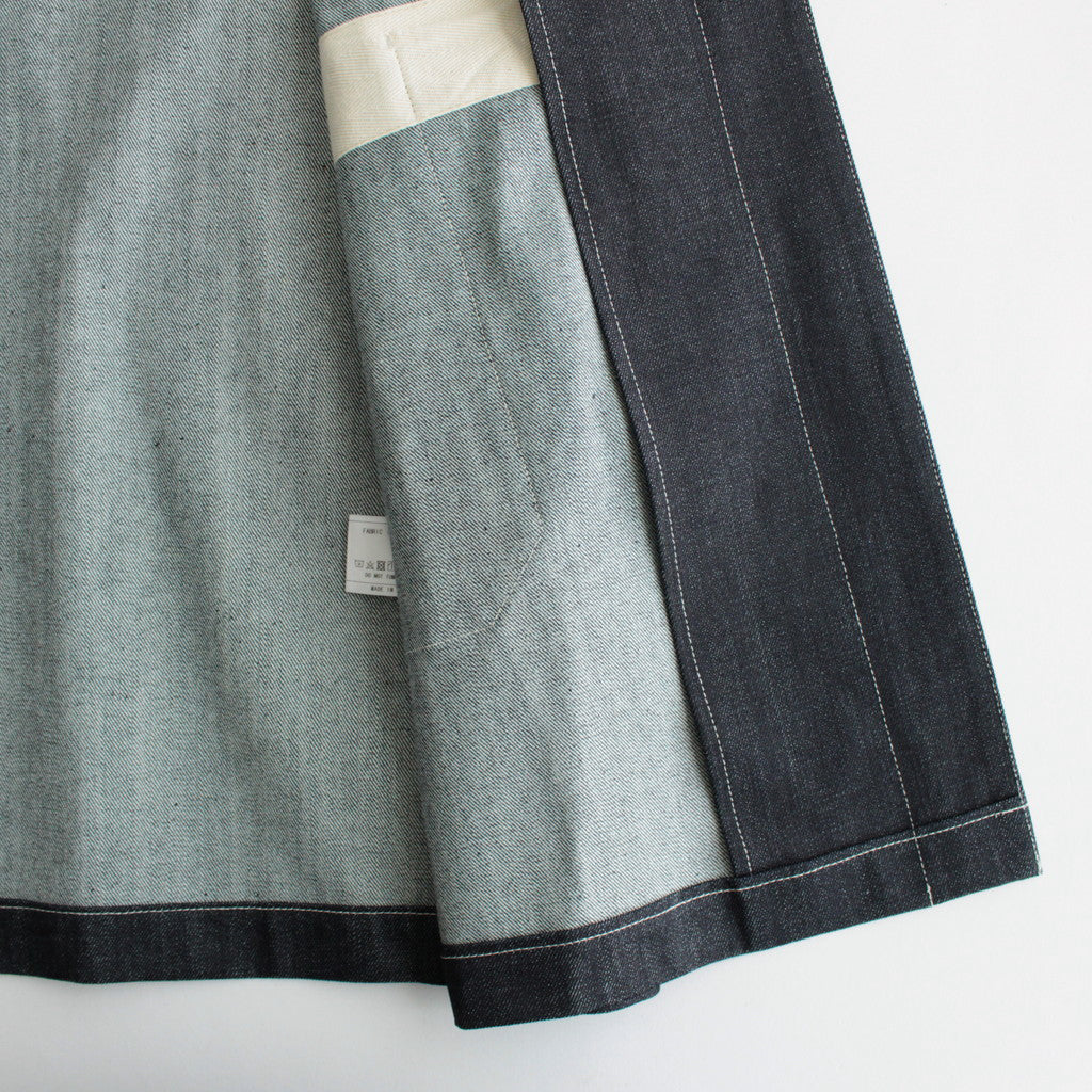 HW no collar coat #Indigo [232109]