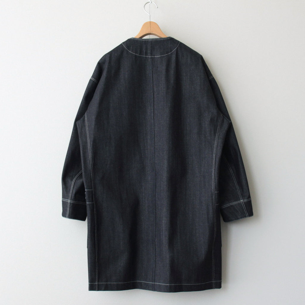 HW no collar coat #Indigo [232109]