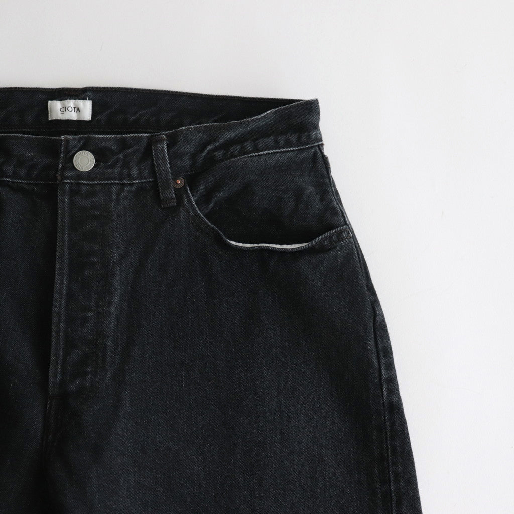 Straight 5 Pocket Pants #Medium Black [PTLM-21STB-MBK]