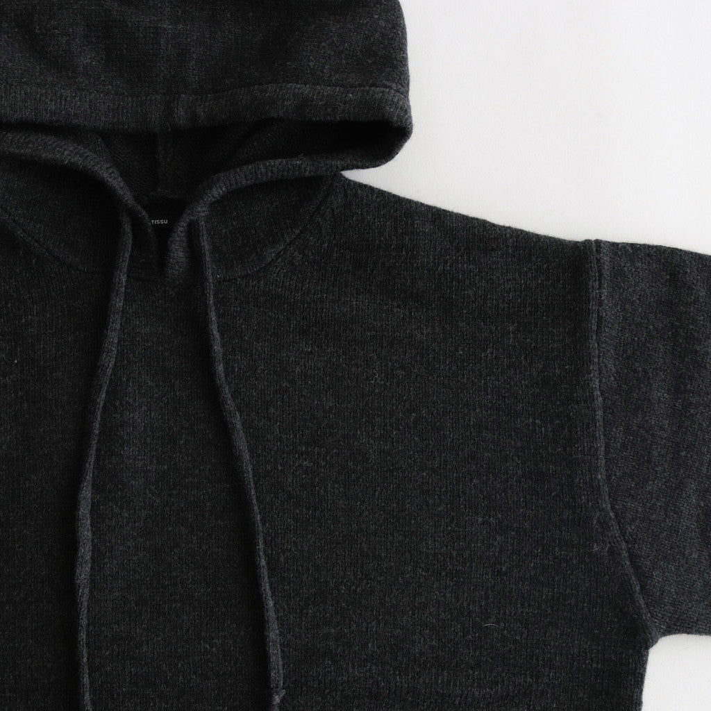 French Merino Hoodie #007 Charcoal [TS233KN070]