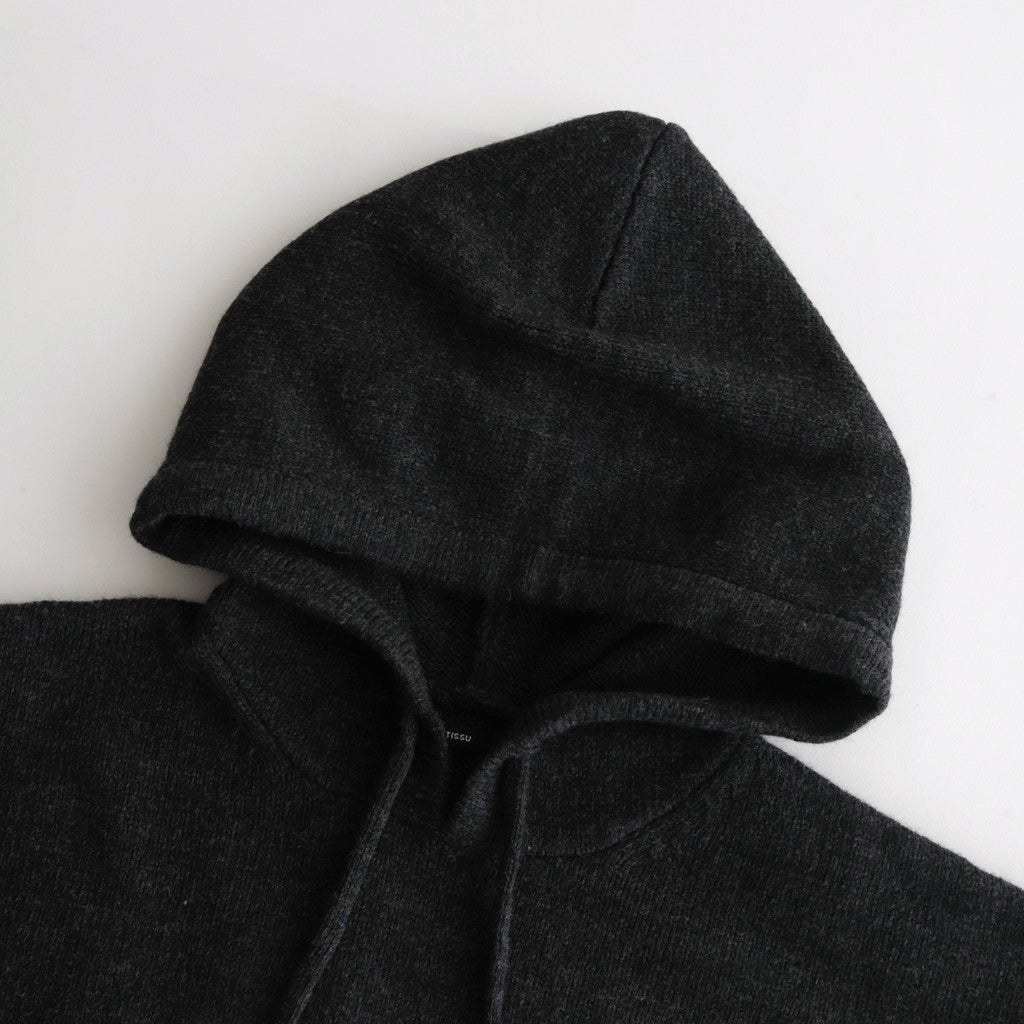 French Merino Hoodie #007 Charcoal [TS233KN070]