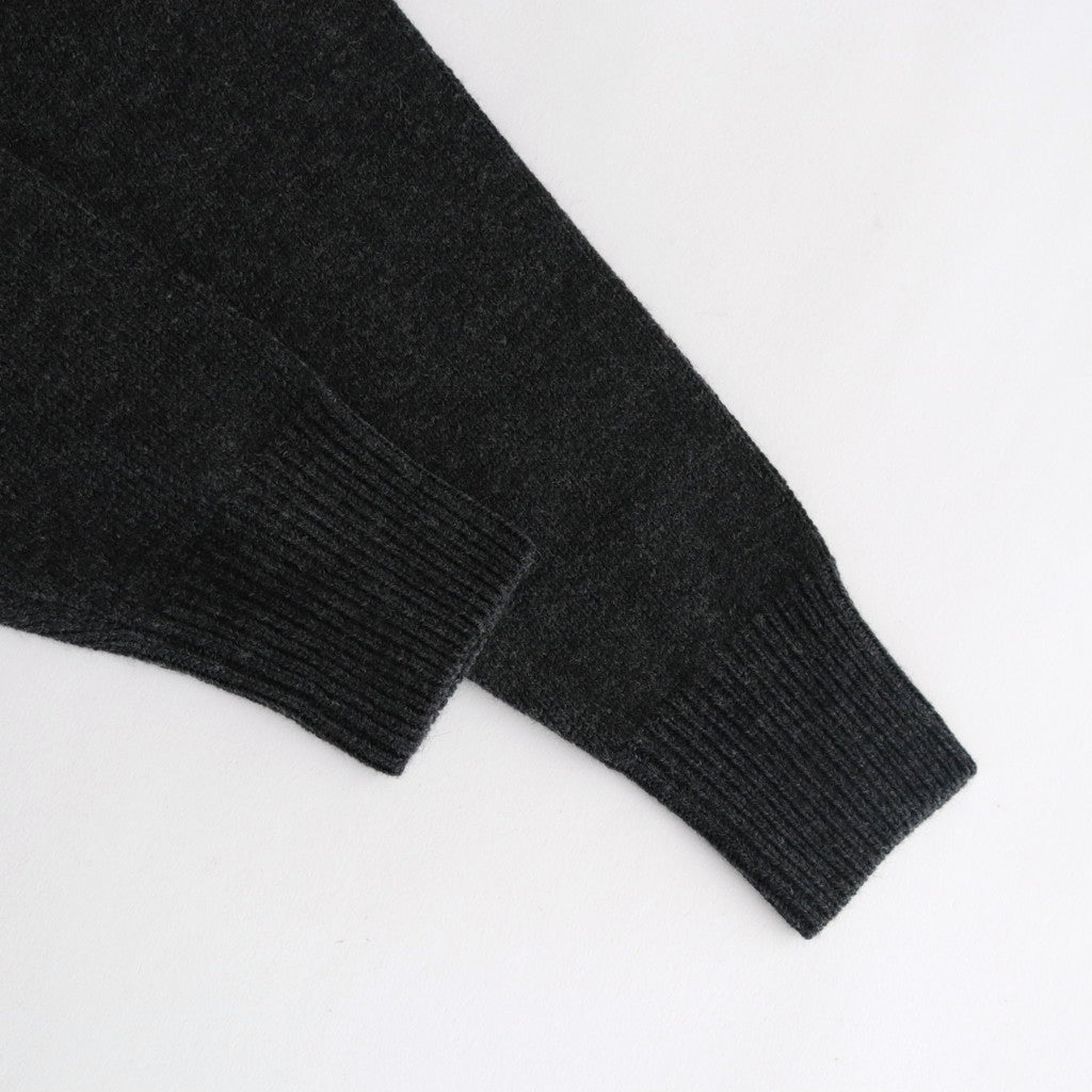 French Merino Hoodie #007 Charcoal [TS233KN070]