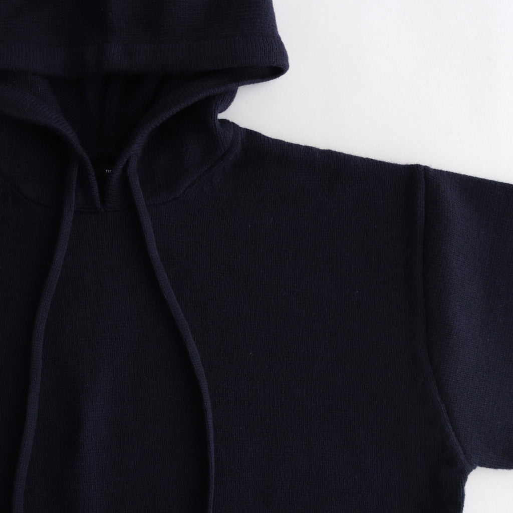 French Merino Hoodie #040 Navy [TS233KN070]