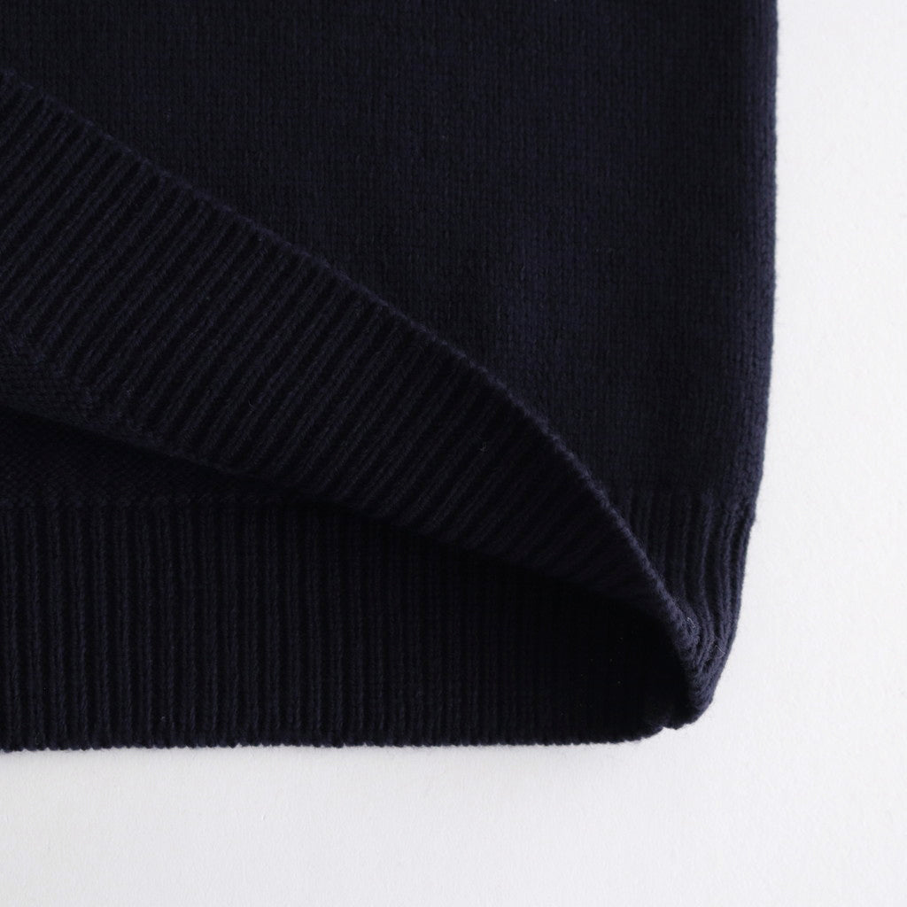 French Merino Hoodie #040 Navy [TS233KN070]