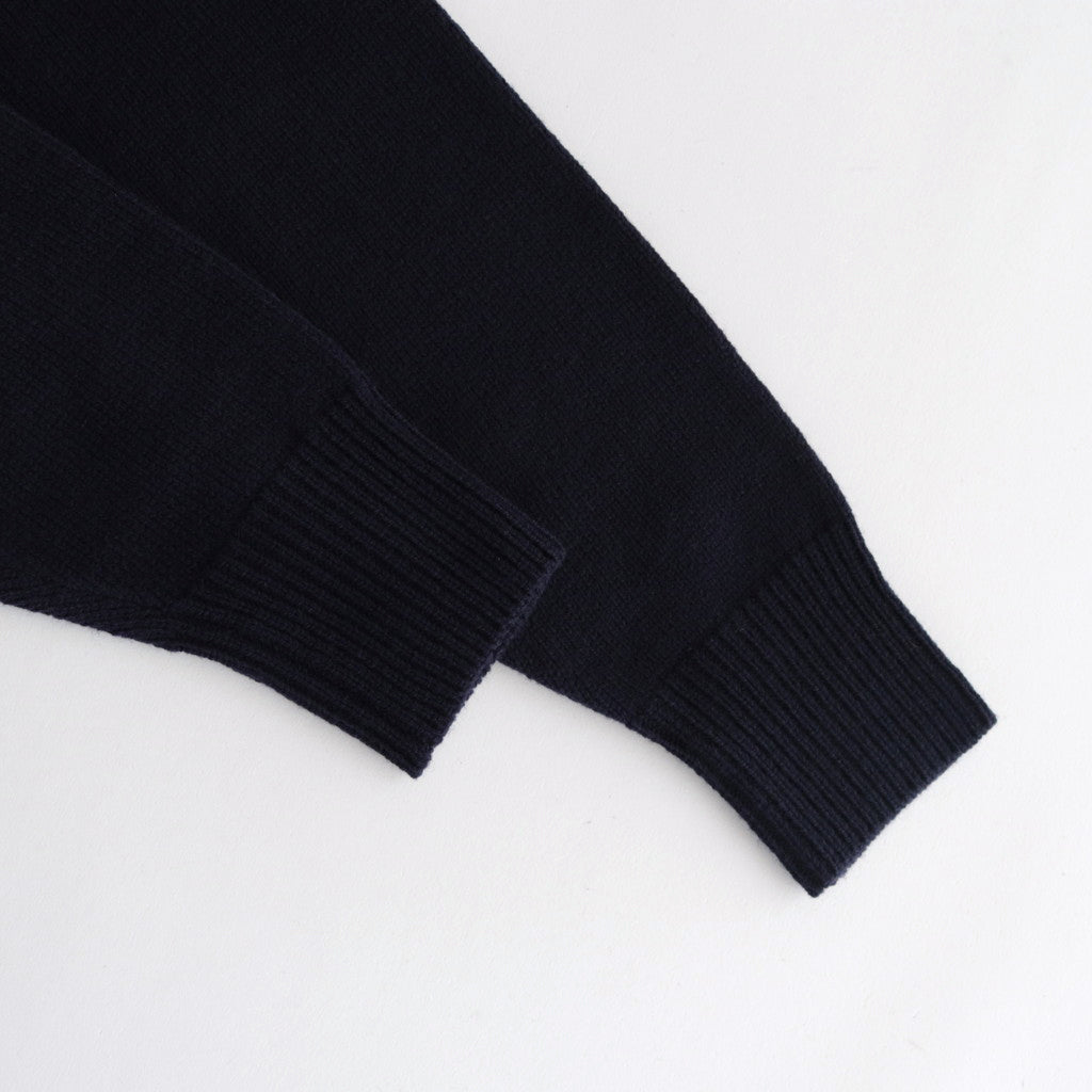 French Merino Hoodie #040 Navy [TS233KN070]