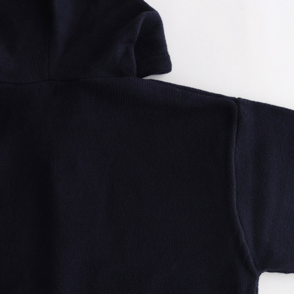 French Merino Hoodie #040 Navy [TS233KN070]