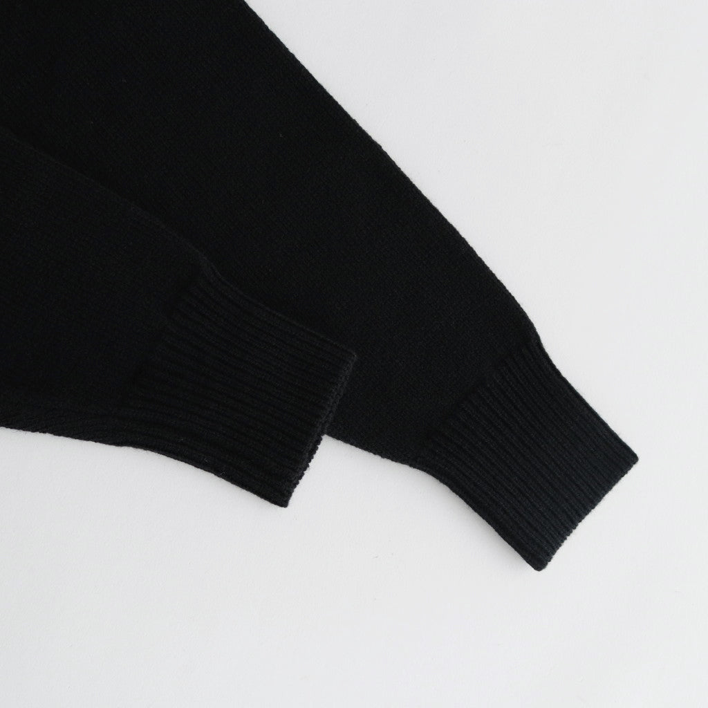 French Merino Hoodie #001 Black [TS233KN070]