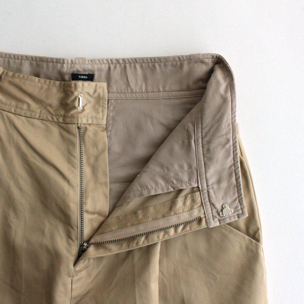 Cotton Weapon Tuck Wide PT #020 Beige [TS233PT093]