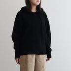 French Merino Hoodie #001 Black [TS233KN070]