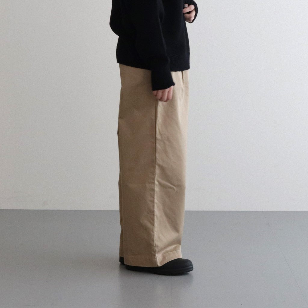 Cotton Weapon Tuck Wide PT #020 Beige [TS233PT093]