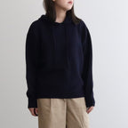 French Merino Hoodie #040 Navy [TS233KN070]