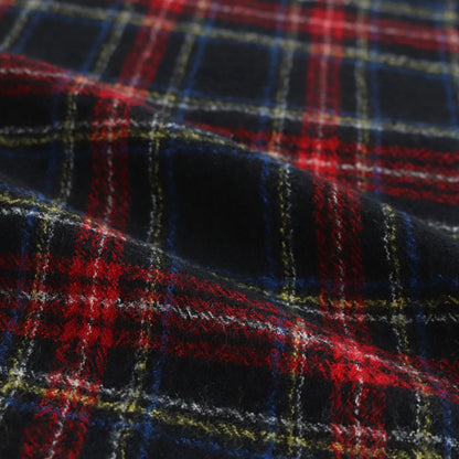 WOOL TARTAN CHECK MUFFLER #BLACK STEWART [no.6541]