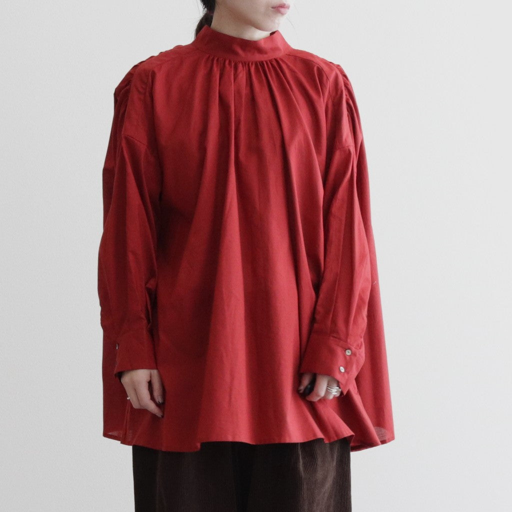 静寂の欠片 back open blouse #Agate red [TLF-124-sh001-la]