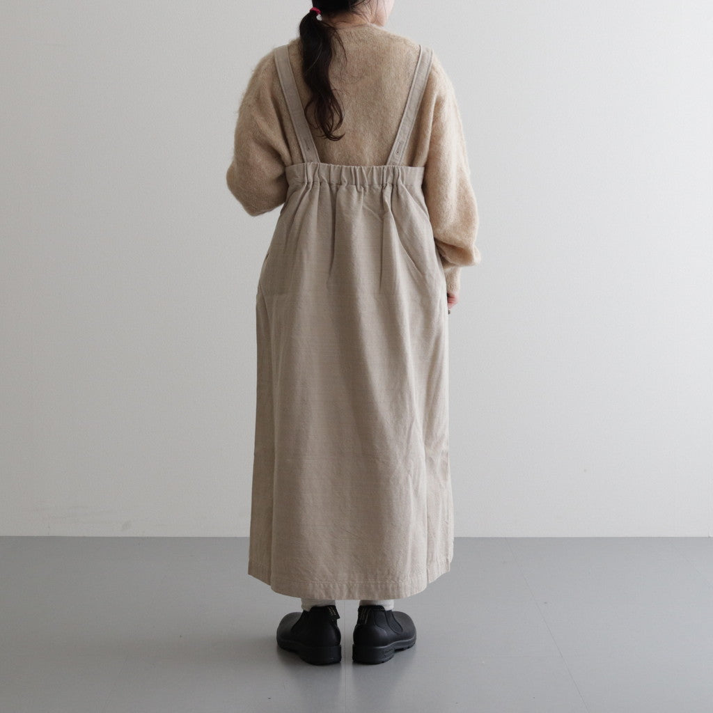 コットンウールツイル ワンピース #BEIGE [232781] – DOKODO