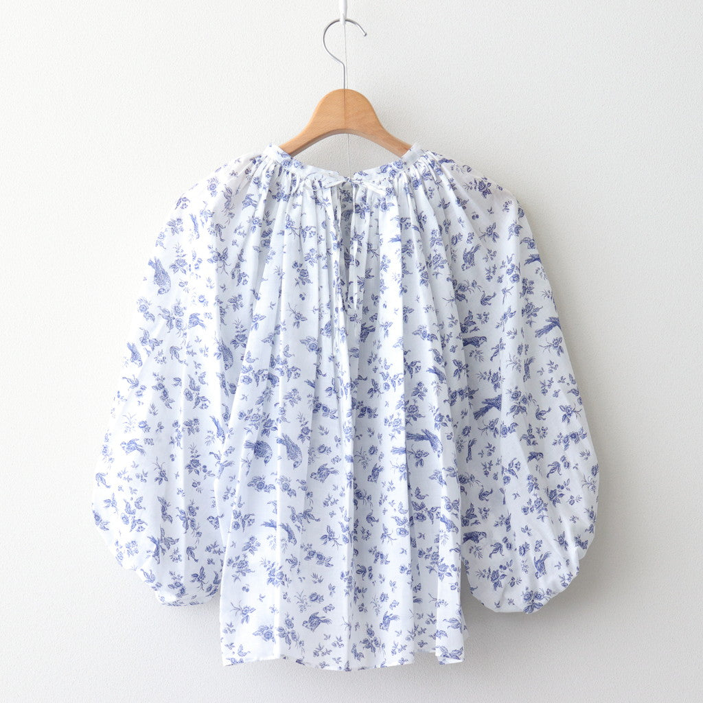 GARDEN GATHER SMOCK #white × bule [no.6766]