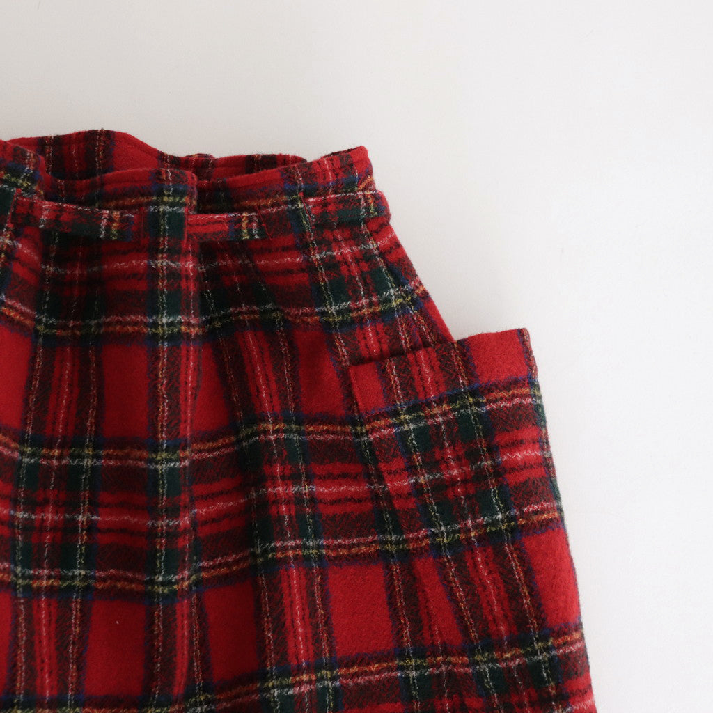 R&D.M.Co- WOOL TARTANCHECK STRING SKIRT