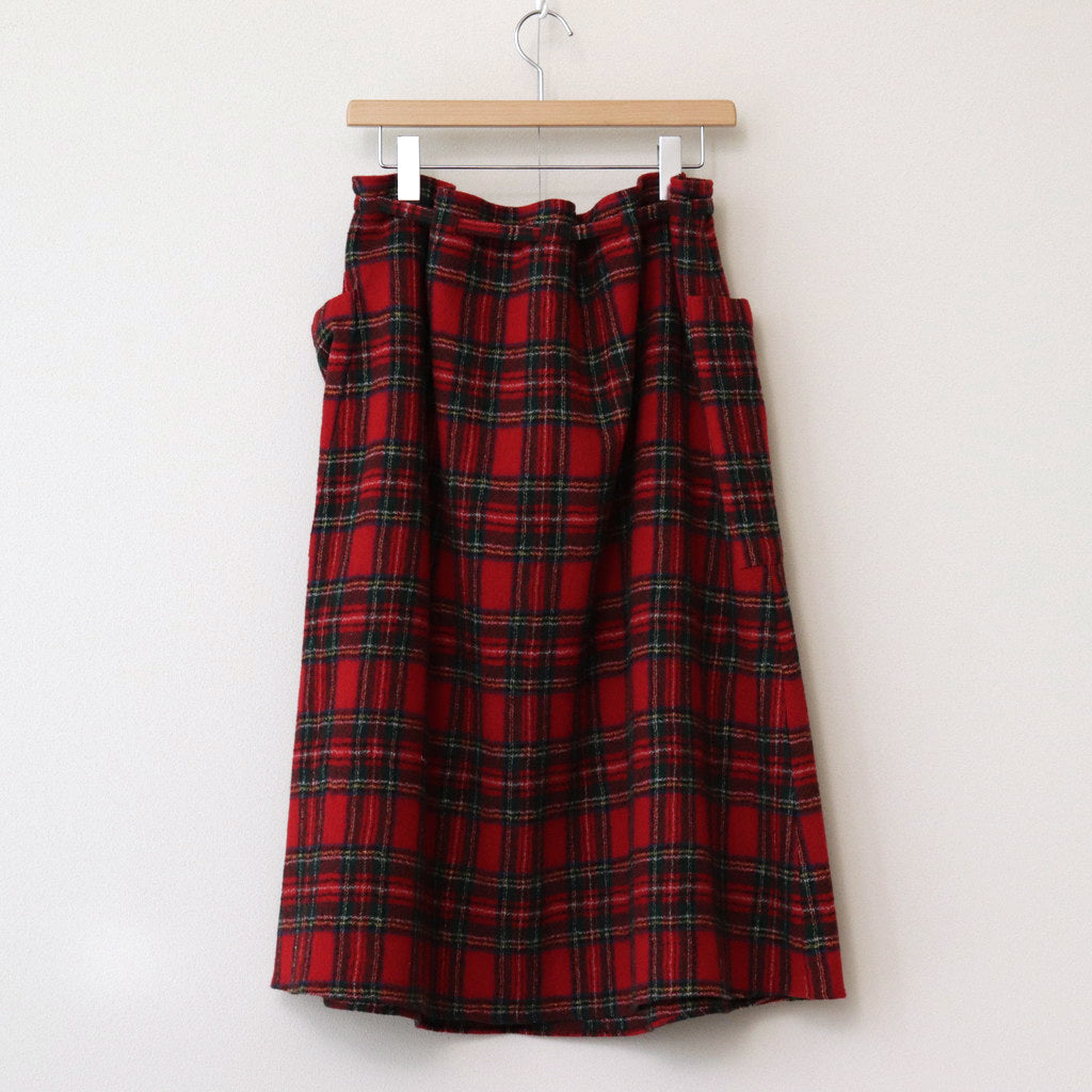 WOOL TARTAN CHECK STRING SKIRT #ROYAL STEWART [no.6534]