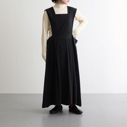 black pinafore dress #black [TLF-124-sk004-sn]