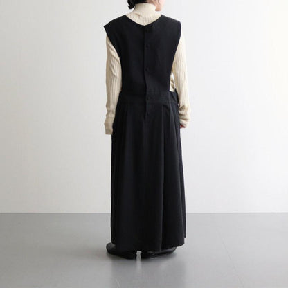 black pinafore dress #black [TLF-124-sk004-sn]