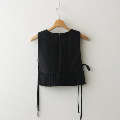 ひとつぶの砂 tucked kraplap vest #black [TLF-224-ve002-rpc]
