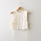 ひとつぶの砂 tucked kraplap vest #ecru [TLF-224-ve002-rpc]