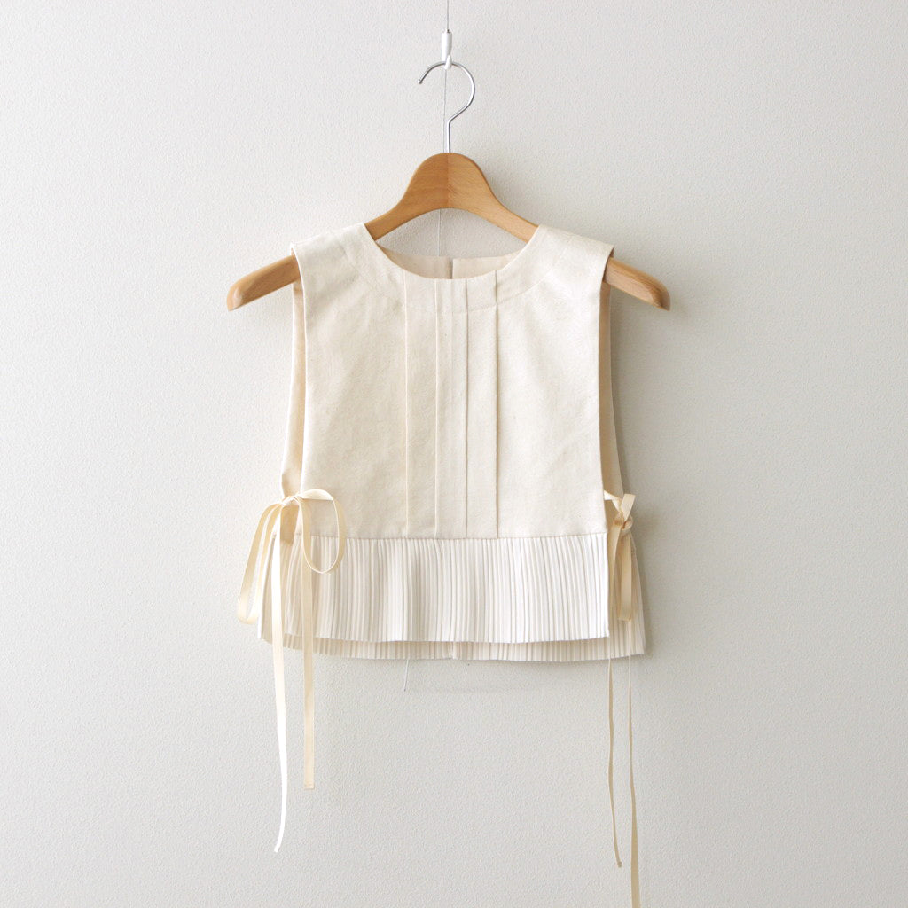 ひとつぶの砂 tucked kraplap vest #ecru [TLF-224-ve002-rpc]