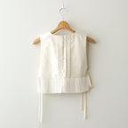 ひとつぶの砂 tucked kraplap vest #ecru [TLF-224-ve002-rpc]
