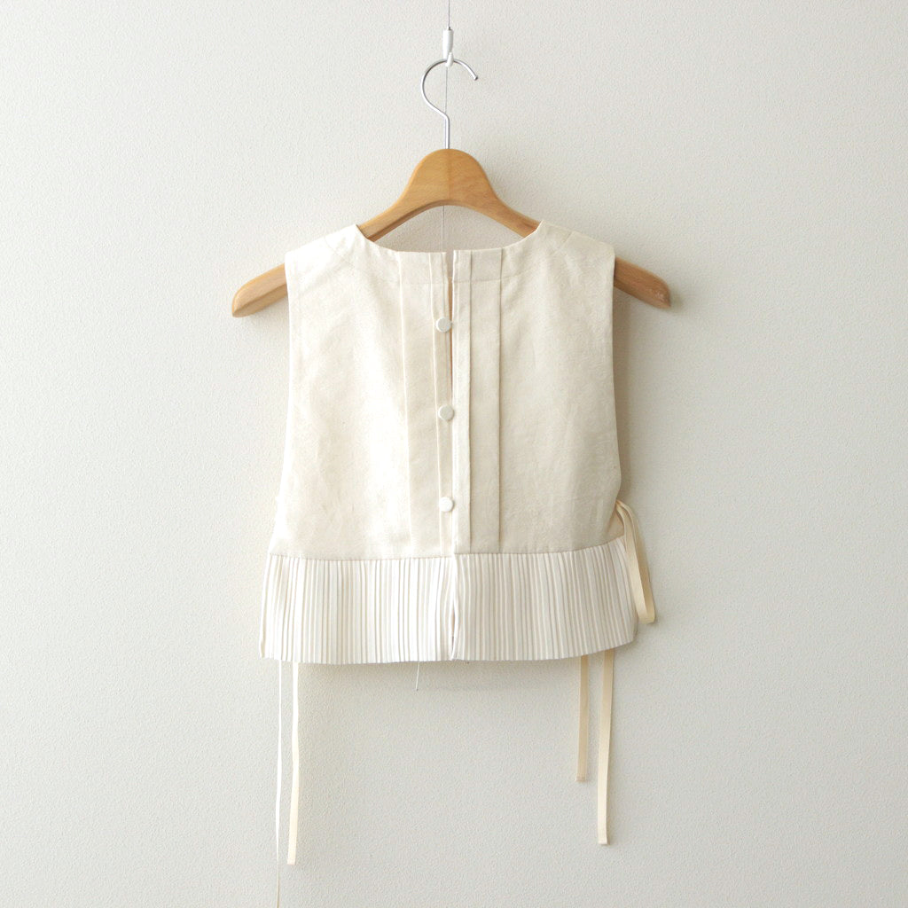 ひとつぶの砂 tucked kraplap vest #ecru [TLF-224-ve002-rpc]