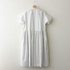 明滅する春 half sleeve shirt dress #white/black [TLF-224-op017-gp]