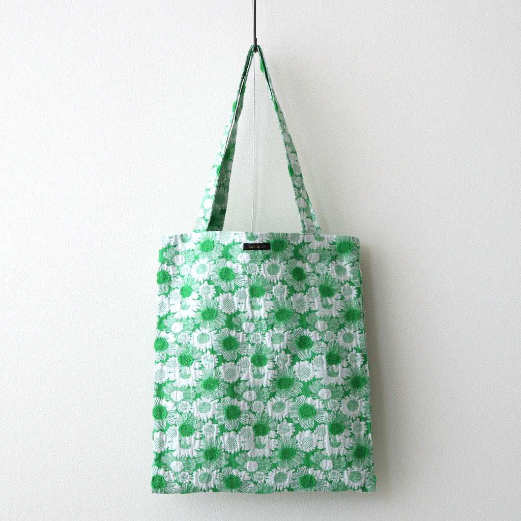 JACQUARD DAISY TOTE BAG #green [no.6920]