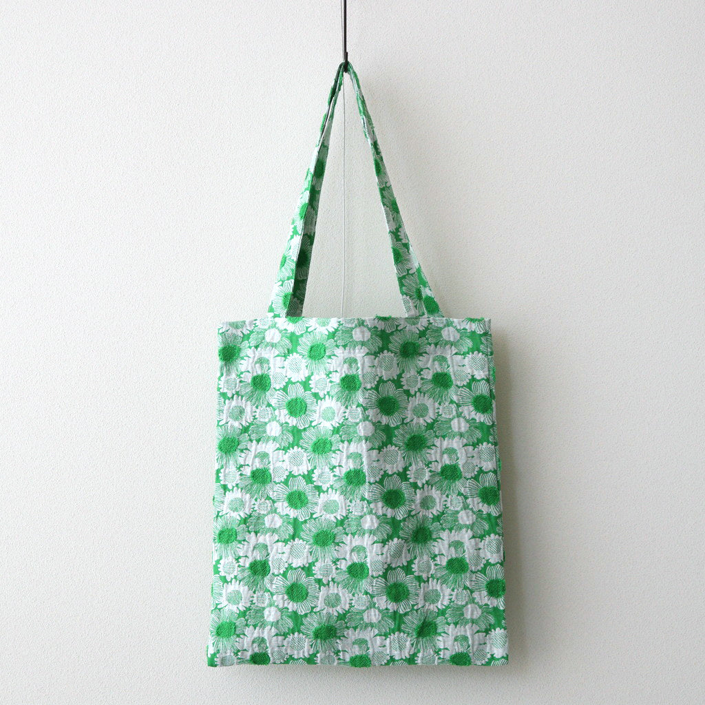 JACQUARD DAISY TOTE BAG #green [no.6920]